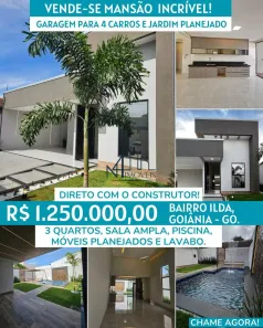 Casa com 3 Quartos à venda, 172m² no Ilda, Aparecida de Goiânia