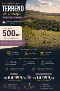 Lote/Terreno à venda, 500m² no Centro (Caucaia do Alto), Cotia