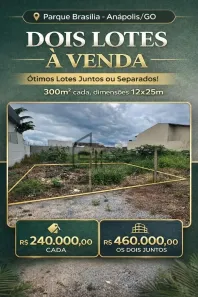 Lote/Terreno à venda, 300m² no Parque Brasília 2ª Etapa, Anápolis