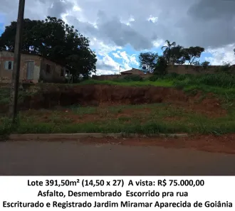 Lote/Terreno à venda, 391m² no Jardim Miramar, Aparecida de Goiânia