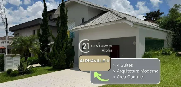 Casa com 3 Quartos para venda ou aluguel, 420m² no Alphaville, Santana de Parnaíba