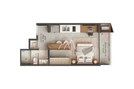 Apartamento com 1 Quarto à venda, 28m² no Jurerê, Florianópolis