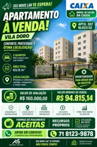 Apartamento com 2 Quartos à venda, 39m² no Granjas Rurais Presidente Vargas, Salvador