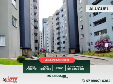 com 2 Quartos para alugar, 67m² no Santo Antônio, Joinville