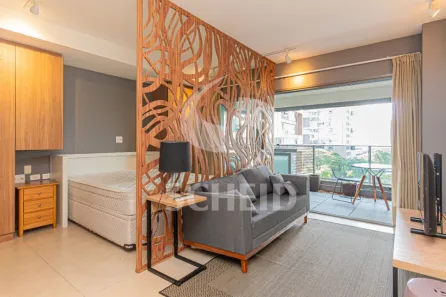 Apartamento com 1 Quarto para alugar, 41m² no Brooklin Paulista, São Paulo