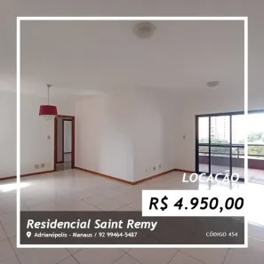 Apartamento com 3 Quartos para alugar, 145m² no Adrianópolis, Manaus