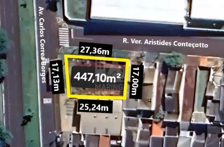 Lote/Terreno à venda, 447m² no Conjunto Habitacional Inocente Vila Nova Júnior, Maringá