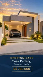Casa de Condomínio com 3 Quartos à venda, 120m² no Zona de Expansão (Olhos D'Agua), Barra dos Coqueiros