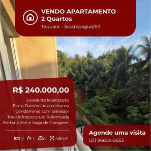 Apartamento com 2 Quartos à venda, 48m² no Taquara, Rio de Janeiro