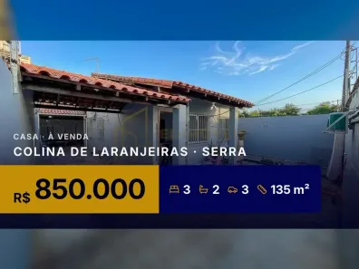 Casa com 3 Quartos à venda, 135m² no Colina de Laranjeiras, Serra