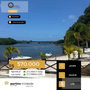 Lote/Terreno à venda, 420m² no Barra do Jacuípe (Monte Gordo), Camaçari