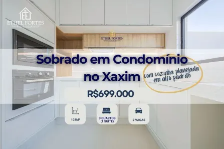 Casa de Condomínio com 3 Quartos à venda, 103m² no Xaxim, Curitiba