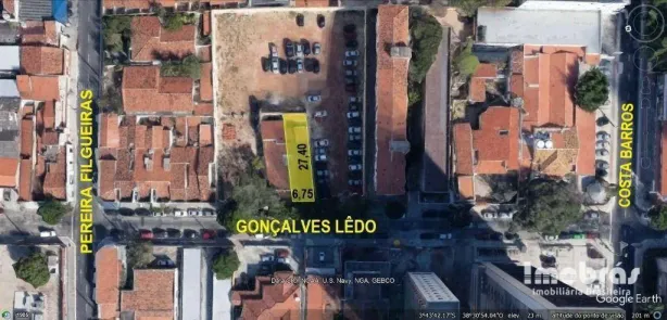 Lote/Terreno à venda, 185m² no Centro, Fortaleza