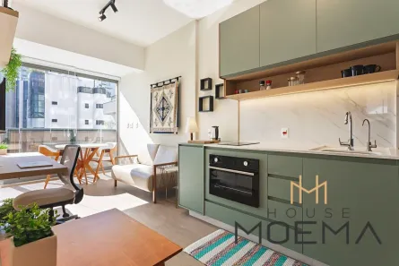 Apartamento com 1 Quarto para alugar, 37m² no Moema, São Paulo
