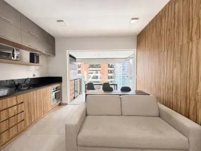 Apartamento com 1 Quarto para alugar, 42m² no Cidade Monções, São Paulo