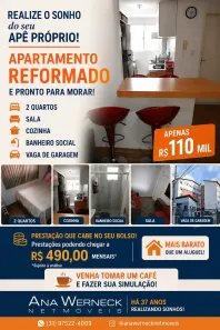 Apartamento com 2 Quartos à venda, 50m² no Previdenciários, Juiz de Fora