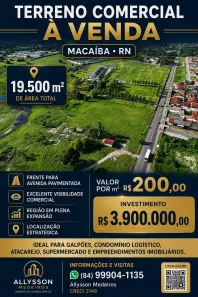 Lote/Terreno à venda, 19500m² no , Macaíba