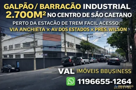 para venda ou aluguel, 2700m² no Cerâmica, São Caetano do Sul