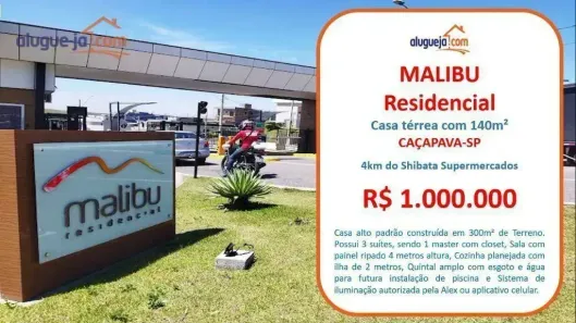 Casa de Condomínio com 3 Quartos à venda, 140m² no Residencial Colinas, Caçapava
