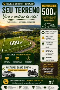 Lote/Terreno à venda, 500m² no Centro (Caucaia do Alto), Cotia