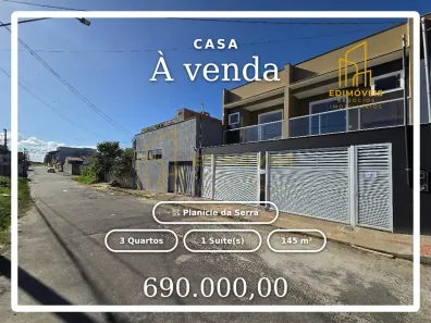 Casa com 3 Quartos à venda, 145m² no Planície da Serra, Serra