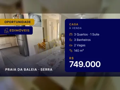 Casa com 3 Quartos à venda, 140m² no Praia da Baleia, Serra