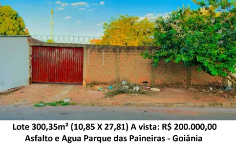 Lote/Terreno à venda, 300m² no Parque das Paineiras (1,2,3 e 4 Etapa), Goiânia