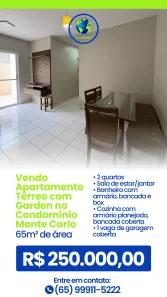 Apartamento com 2 Quartos à venda, 65m² no Jardim Florianópolis, Cuiabá