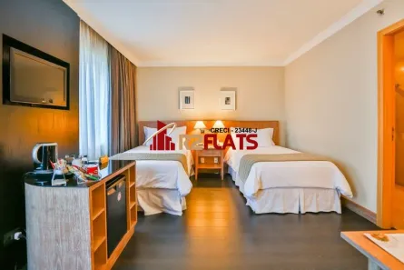 Flat com 1 Quarto à venda, 28m² no Cidade Monções, São Paulo