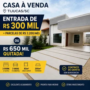 Casa com 2 Quartos à venda, 82m² no Joáia, Tijucas