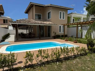 Casa de Condomínio com 3 Quartos para venda ou aluguel, 142m² no Busca Vida (Abrantes), Camaçari