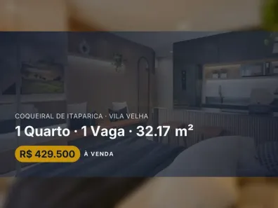 Apartamento com 1 Quarto à venda, 32m² no Coqueiral de Itaparica, Vila Velha