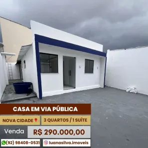 Casa com 3 Quartos à venda, 72m² no Nova Cidade, Manaus