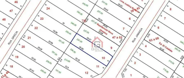 Lote/Terreno à venda, 240m² no Parque das Nações, Santo André