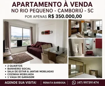 Apartamento com 2 Quartos à venda, 55m² no Rio Pequeno, Camboriú