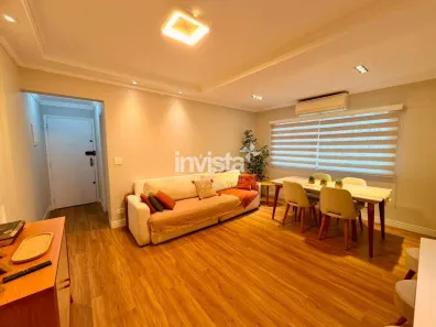 Apartamento com 3 Quartos para alugar, 109m² no Pompéia, Santos