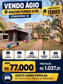 Apartamento com 2 Quartos à venda, 50m² no Riacho Fundo II, Brasília