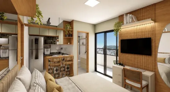 Apartamento com 1 Quarto à venda, 34m² no Mariano Procópio, Juiz de Fora
