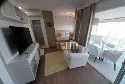 Apartamento com 1 Quarto para alugar, 38m² no Cidade Monções, São Paulo