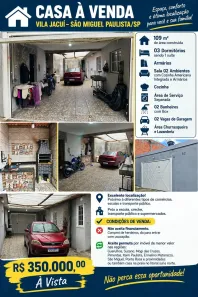 Casa com 3 Quartos à venda, 109m² no Vila Jacuí, São Paulo