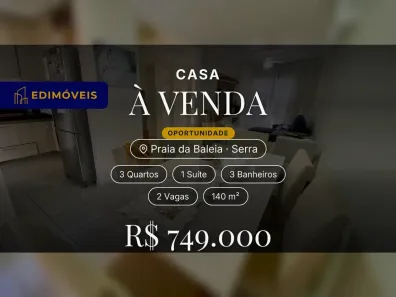 Casa com 3 Quartos à venda, 140m² no Praia da Baleia, Serra