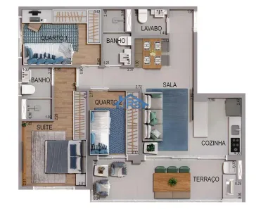 Apartamento com 3 Quartos à venda, 73m² no Jardim Esperança, Barueri