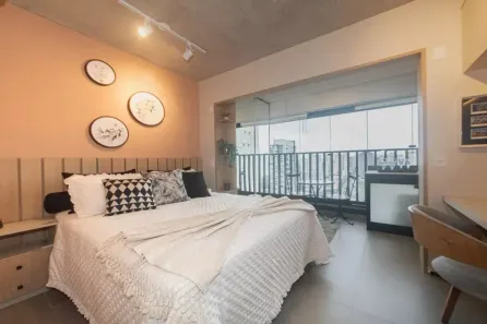 Apartamento com 1 Quarto para alugar, 27m² no Brooklin Paulista, São Paulo