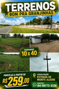 Lote/Terreno à venda, 400m² no , Monte Alegre