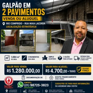 Galpão/Depósito/Armazém à venda, 1084m² no Estácio, Rio de Janeiro