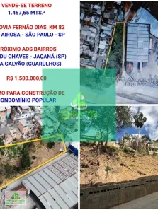 Lote/Terreno à venda, 1457m² no Parque Edu Chaves, São Paulo