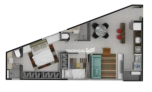 Apartamento com 2 Quartos à venda, 54m² no Itoupava Seca, Blumenau
