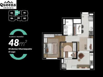 Apartamento com 2 Quartos à venda, 48m² no Vila Osasco, Osasco