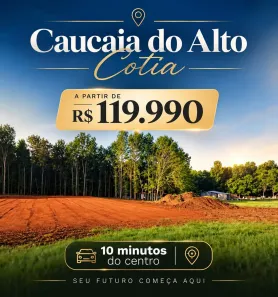 Lote/Terreno à venda, 1000m² no Recreio Topázio (Caucaia do Alto), Cotia