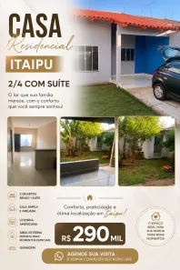 Casa com 2 Quartos à venda, 74m² no Residencial Itaipu, Goiânia